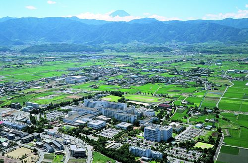 豊かな田園風景が広がってる以前の航空写真